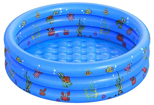 Piscina gonfiabile, piscina gonfiabile, piscina per bambini, piscina gonfiabile, piscina per bambini, 3 ruote, diametro 100 cm, altezza 35 cm