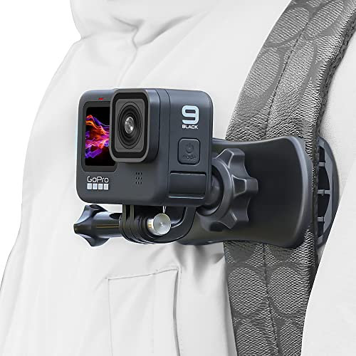 SUREWO 360° Rotazione Zaino Cinghia Mount Quick Clip Mount Compatibile con GoPro Hero 13,12,11,10,9,8,7, Hero(2018),6,5,DJI Osmo Action 5 Pro/4/3/2,Crosstour Action Camera(For Action)