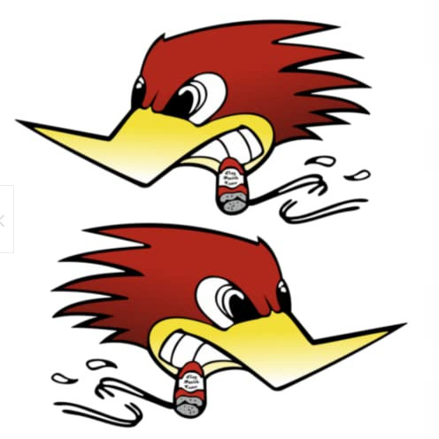 cut-it folientechnik & design 2X Horsepower Aufkleber 15x8,5cm Kult Sticker Hotrod Oldtimer US Car Muscle V8 Youngtimer Flagge Racing
