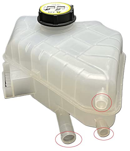 Star 2613 - Vaschetta Serbatoio Acqua Radiatore completa di TAPPO compatibile con FORD B-Max Ecosport Fiesta VI KA // Rif. Originale: 1513111 8V218K218AB *** VERSIONE CON 3 TUBI UNICO LATO ****
