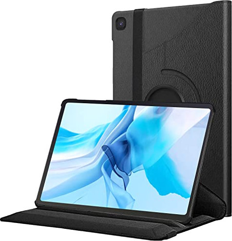 Samsung Galaxy Tab A Case 10.1 Inch 2019 (SM-T510/T515/T517) | PU Leather 360 Rotate Case with Auto Wake/Sleep Feature | KONDUWANA Protective Stand Cover | Not For Tab A 10.1 2016 Model (Black)