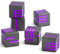 Technologie Metall Würfel, DND Würfel Set 6mm, ZHOORQI W6 Spielwürfel Neu Gestaltete Konzept Würfel für Dungeons and Dragons und RPGs(D6-Gun Purple)