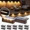 Solpex 12 lampade solari per esterni, luce bianca calda, luci solari impermeabili, illuminazione a LED per scale esterne, gradini, recinzioni, giardino, cortile, decorazione (marrone)