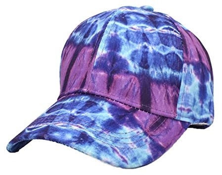 Mütze Damen Schwarz,Damen Baseball Cap mit Batik Muster, Muster Unikat, 6-Panel, Basecap, Click & Snap verstellbar 04023082 Baseballkappe Tier bestickte Camouflage Kappe Schießen Jagd Baseball Cap Gol