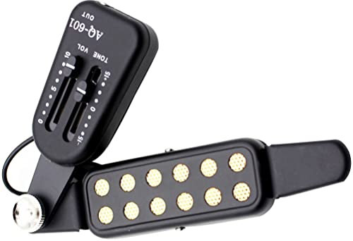 VICASKY Guitar Pickup Langlebiger Akustischer Tonabnehmer Ohne Bohren Für Folk-gitarre Geeignet Einfache Installation Im Schallloch Mit Lautstärke Und Toneinstellung Goldene Farbe Aq