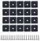 20 Pcs Non-Slip Rubber Feet,Rubber Furniture Pads,23mm Square Rubber Chair Leg Floor Protectors with Screws,Non Slip Non Scratch Pads for Garden Furniture Chairs,Wood Floor Protector Pads(Black)