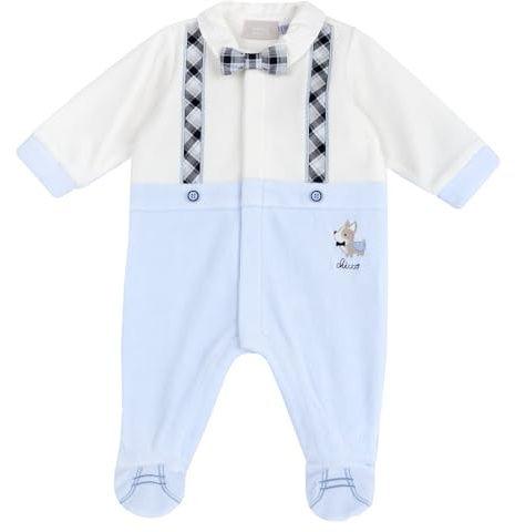 Chicco, Tutina Neonato, con Comoda Apertura Frontale con Bottoncini, in Calda e Morbida Ciniglia, Lavabile in Lavatrice, Abbigliamento Neonato 0-24 Mesi, Idea Regalo Nascita, Designed in Italy