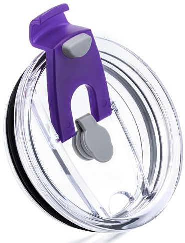 Prurex 20 oz Tumbler Lids,Replacement Lid for 20 oz Yeti Rambler,Old Style Rtic and More,Straw Friendly, 20 oz Tumbler,Cup Cover (Dark Purple)