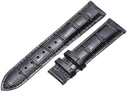 MAMA'S PEARL Echtes Lederarmband passend for Tissot passend for Le Locle T41 T006 PRC200 Uhrenarmband 18 19 20 21 22 mm Handgelenkgürtel Armband 1853 Uhrenarmband(Black no clasp,19mm)