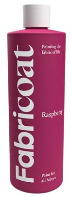 Fabricoat Peinture Textile – Restaurez ou Changez la Couleur de Tous les Textiles – Peignez Directement sur le Tissu – Transformez Tous les Tissus : Canapés, Abat-jour (250 ml, Framboise)