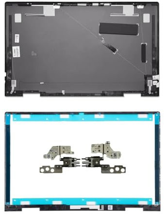 WANGHUIH LCD Back Cover Top Lid + Bezel + Screen Hinges Compatible with HP ENVY X360 15-ED 15M-ED 15-EE 15M-EE Laptop L93204-001