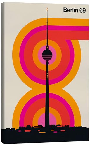 Posterlounge Berlin 69 Leinwandbild | 70 x 100 cm von Bo Lundberg Bunt Wandbilder Wanddeko