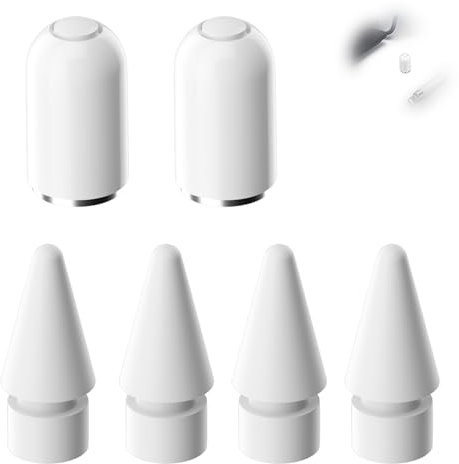 Thoquene 2 Stück Pencil Kappe for Apple Pencil 1. Generation, Magnetische Ersatzkappen Deckel