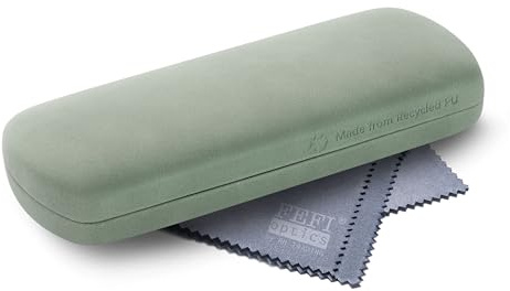 FEFI - Hardcase Brillenetui mit weichem Kunststoffbezug aus Recycling Material - inkl. Brillenputztuch