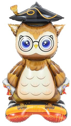 Vaguelly Graduation Party Deko Stehballon Eule Für Abschlussfeier Kreative Fotohintergrunddekoration Benutzerfreundlich Für Schulabschlüsse