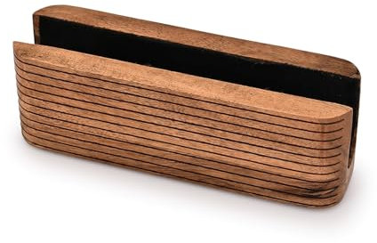 Kimona Laptop Stands Acacia Wood Vertical Laptop Holder for Desk Suitable for laptops of various thicknesses and sizes (20.32cm x 5.84cm x 6.35cm)