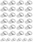 HSIXHAF 30 pcs Anclaje de Amarre de Anillo V, Inoxidable Anillos de Amarre a Forma di D para Coches Kayak y Remolques, Niquelado