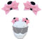 Wambere Motorradhelm Dekoration,Schleife Dreidimensional Katzenohren Helmdekoration Plüsch Ohren Motorradhut Abnehmbarer Helmschmuck Helmverzierungen Motorradhelm Dekoration Zubehör,Pink