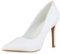 VAN HILL Damen Spitze Pumps Stiletto Basic Klassisch Schuhe 216227 Weiss 38