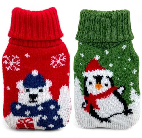 MIJOMA Set of 2 Hand Warmers, Polar Bear & Penguin, Reusable Pocket Warmers for Outdoor Activities and Cold Weather Conditions