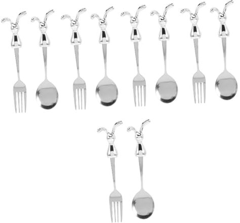 RORPOIR 10-teiliges Kinder- -löffel-baby-essschaufel-metallgeschirr-set Für Kinder Und Kleinkinder