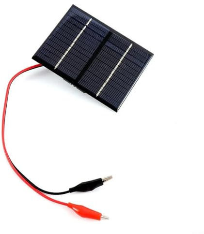 Gettimore Panneau solaire portable de 1,5 W 12 V avec clip de chargement extérieur en silicone polycristallin