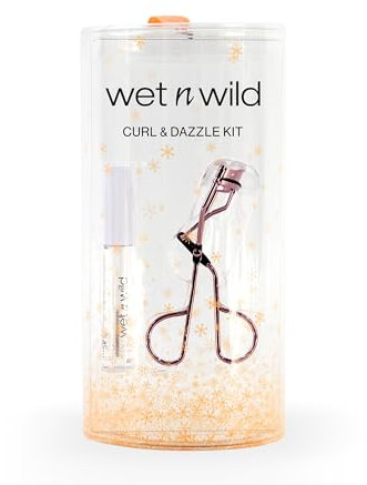 Wet n Wild Curl and Dazzle Kit, Transparente Mascara und Wimpernzange, Feuchtigkeitsspendende Formel mit Vitamin E und Sojaprotein, Natürlicher und Pflegender Effekt, Geschenkset für Beauty-Fans