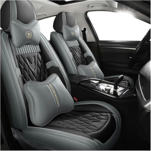 DESIAR Autositzbezüge Serie für Cruze Captiva Lacetti Aveo Malibu Orlando Cavalier Trax Niva SS Alero Epic Lova Spark Impala Bolt kompatibler Autositzbezug _Gray Deluxe Edition