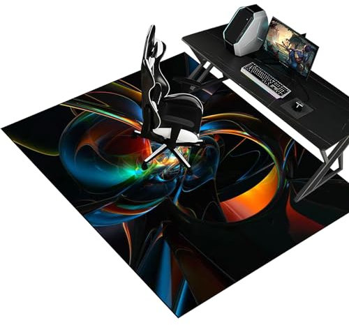 Bürostuhl Unterlage - Bodenschutzmatte für Hartböden Antirutsch- schreibtischstuhl unterlage für Laminat - Gaming Teppich Stuhlunterlage- Schutzmatte für Laminat - Computerstuhl Teppiche 100 x 120 cm