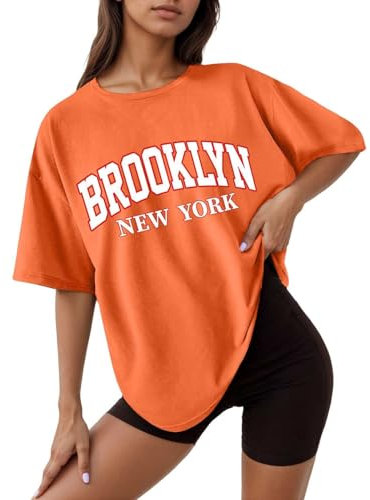 Damen-T-Shirt, britischer Anlass, Geburtstag, elegant, Hochzeit, Gäste, Hemd, Sonne, Baumwolle, Boho, Ausgehen, kurz, Club, Kreuzfahrt, Strand, Orange, XL