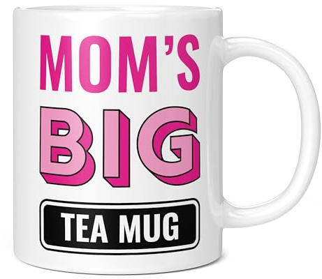Mug Monster - Mom's Big Tea Mug, Mother's Day Gift, Birthday Present for Mom, Giant Mugs for Women, Huge Cup Hot Drinks, Oversized Tea Cup, Extra Large Ceramic Gift