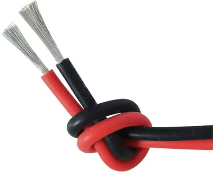 Draht, Elektrodraht, Flexible elektrische Silikondrähte 17/15/13/11/9/7/1awg 25/35/50mm2 Heizgummi-Flexkabel for Batterie, Wechselrichter(RD+BK,6AWG-16MM2)