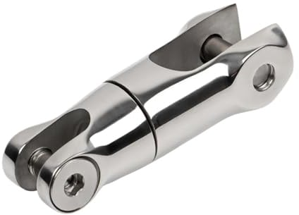 YANSHUYU Ankerwirbel Ankerverbinder Hochleistungs-Bootsanker aus Edelstahl 316 mit drehbarem Anker, 6–8 mm/10–12 mm Kettenverbinder, Ankerketten-Drehverbinder, Bootszubehör Edelstahl-Ankerwirbel