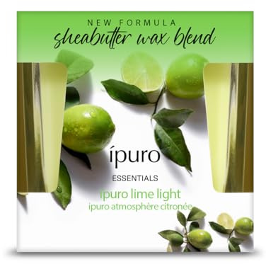 ipuro Essentials Duftkerze LIME LIGHT 125 g - Duftkerze im Glas frisch mit Limette, Zitrus Duft - 23h Brenndauer, langanhaltend - dekorative Raumduft Kerze für Wohnzimmer, Schlafzimmer, Küche
