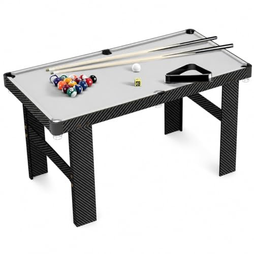 SZLIFE Tavolo da Biliardo Pieghevole Snooker Edition, 146cm Grande, in Legno Composito con Gambe Lunghe, per Appartamenti