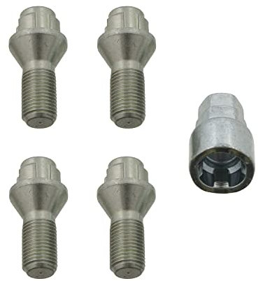 febi bilstein 27054 1 Satz Radschrauben abschließbar M14 x 1,5x25 SW17 / 19mm Kegelbund