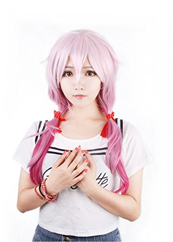 LanTing Guilty Crown Yuzuriha Inori Pink Long Styled Woman Cosplay Party Fashion Anime Wig