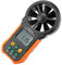 Medidor digital de velocidad del viento PM6252A, medidor de velocidad del viento portátil con anemómetro con pantalla grande LCD y luz de fondo, medidor de volumen de aire con bolsa