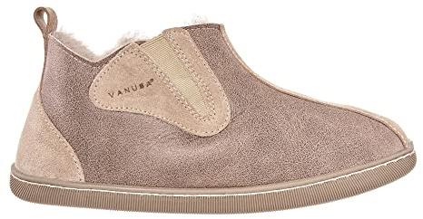 Vanuba Handgemacht Lammfell Warme Hausschuhe Damen Winter Kuschel Pantoffeln Geschlossen Hüttenschuhe