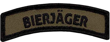 Café Viereck ® Bundeswehr Bierjäger Fun Patch Gestickt mit Klett – 7 cm x 1,8 cm