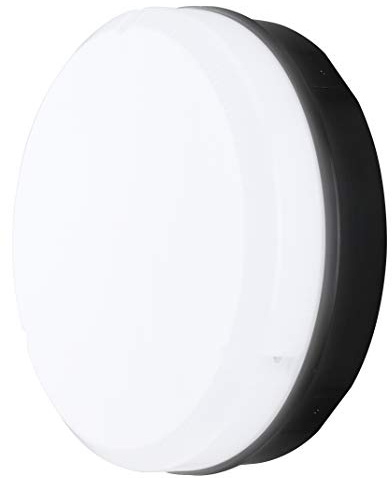 Luceco LED Mosi Bulkhead Round 290 mm 1150LM 12W IP65 4000K Black Microwave