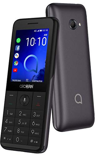 Alcatel 3088X - Teléfono móvil de 2.4 (Wi-Fi, RAM de 4 GB, memoria interna de 512 MB + slot micro SD, Bluetooth) color gris [Versión ES/PT]