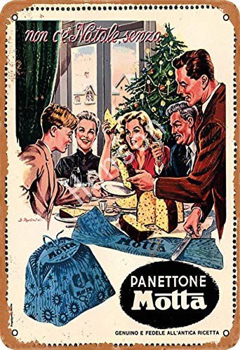 Panettone Motta Traditional vintage Tin Sign Logo 12 * 8 Advertising Eye-Catching Wall Decoration