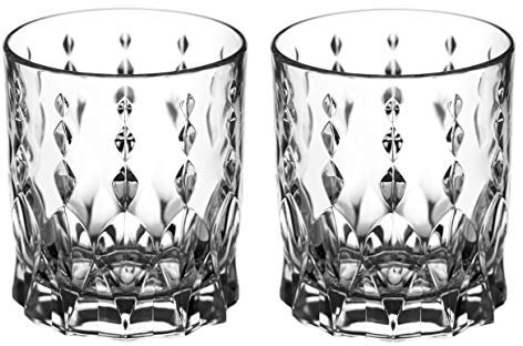 DIAMANTE Vasos de whisky – ''Marbella – Cristal premium sin plomo – Juego de 2
