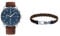 Tommy Hilfiger Mens Multi Zifferblatt Quartz Uhr und Armband Bundle