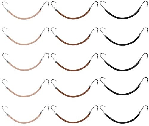 Sibba elastische Haargummis mit Haken, Bungee-Haargummis, Styling, Pferdeschwanz-Halter, für alle Haartypen, 15 Stück
