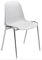 Dmora - Moderner stapelbarer Stuhl aus Metall und Polypropylen, für Esszimmer, Küche oder Wohnzimmer, cm 57x49h78, weiße Farbe