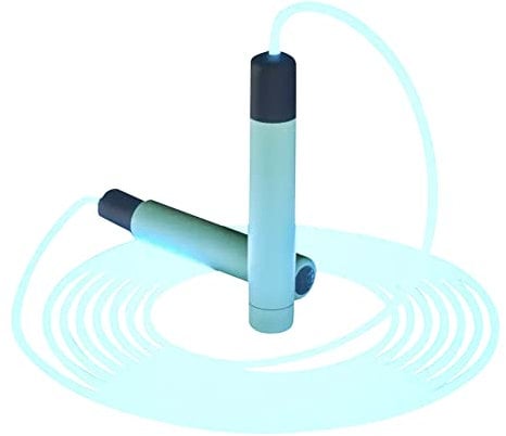 LED Light Up Adjustable Length Jumping Rope with Soft Rubber Grip Skipping Rope Fitness Skipping Rope for Kids Adults Fitness Indoor or Outdoor Exercise, 2.8M