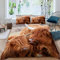 XIWEIER Highland Cow Schottland Bettwäsche 135x200 Atmungsaktive Weiche Mikrofaser Bettbezug mit ReißVerschluss Sommer 3 Teilig Bettwäsche Set Für Kinder Bettbezüge und 2 Kissenbezug 80x80 cm