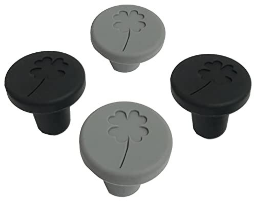 Silicone Wine Stoppers, Lucky Clover Design Set of 4 Beer Bottle Cover Caps Saver Sealer, Keep Fresh Tools for Wine Bottles (4)